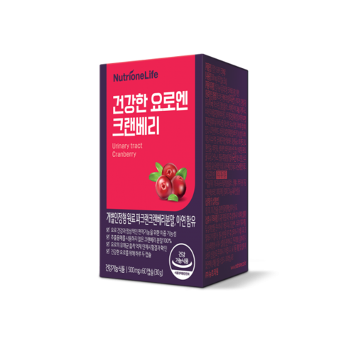 건강한 요로엔 크랜베리 1박스 1개월분 식물성 캡슐 | 뉴트리원 건강한 요로엔 크랜베리 1박스 1개월분 식물성 캡슐 | 뉴트리원